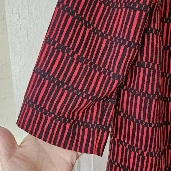 Bowden Red And Black Striped Shift Dress Size 8R, Classic, Careerwear - Picture 3 of 7